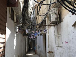 レバノンのパレスチナ難民キャンプ内の様子